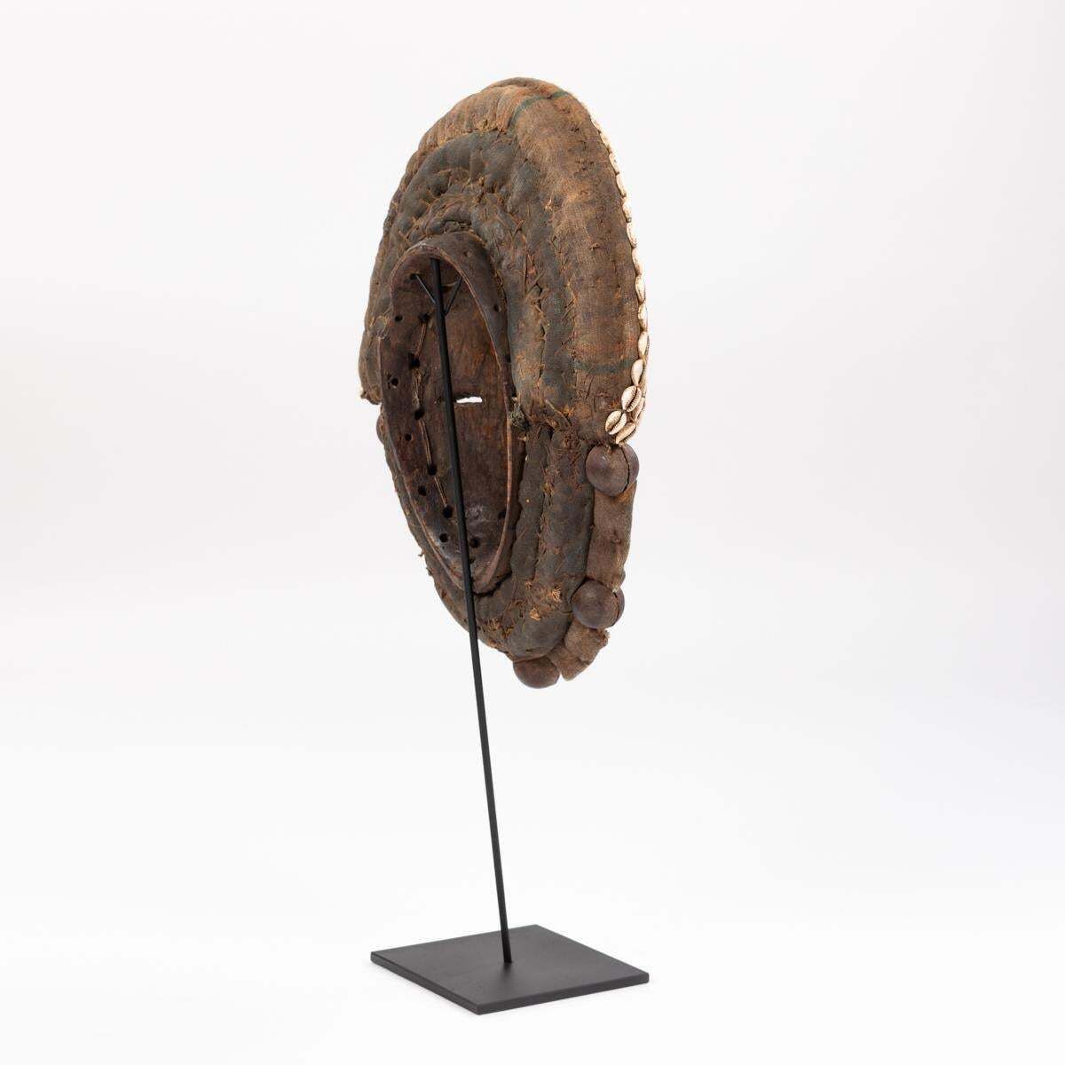 African Dan Yakuba Guard Mask Small Shells And Bells From The Ivory Coast 1970s photo 1965.0