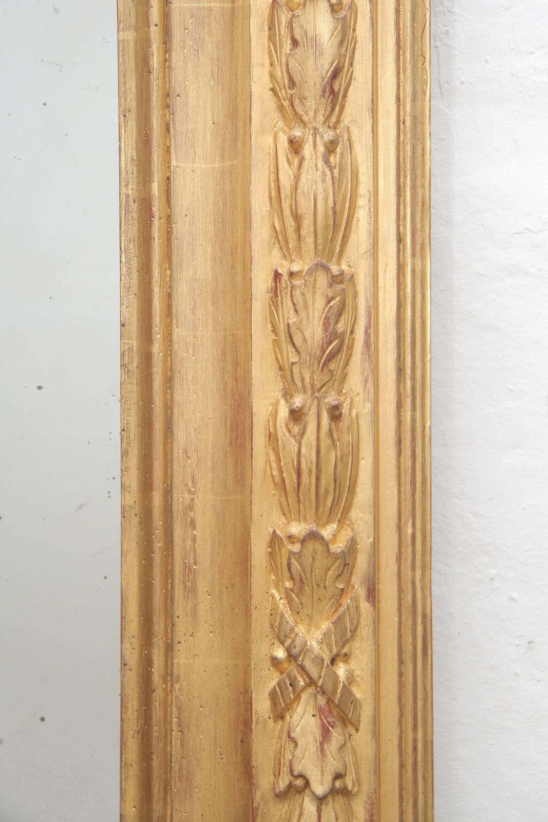 French Gilt Louis XVI Wall Mirror, 18th Century With Original Mercury Glass photo for sale