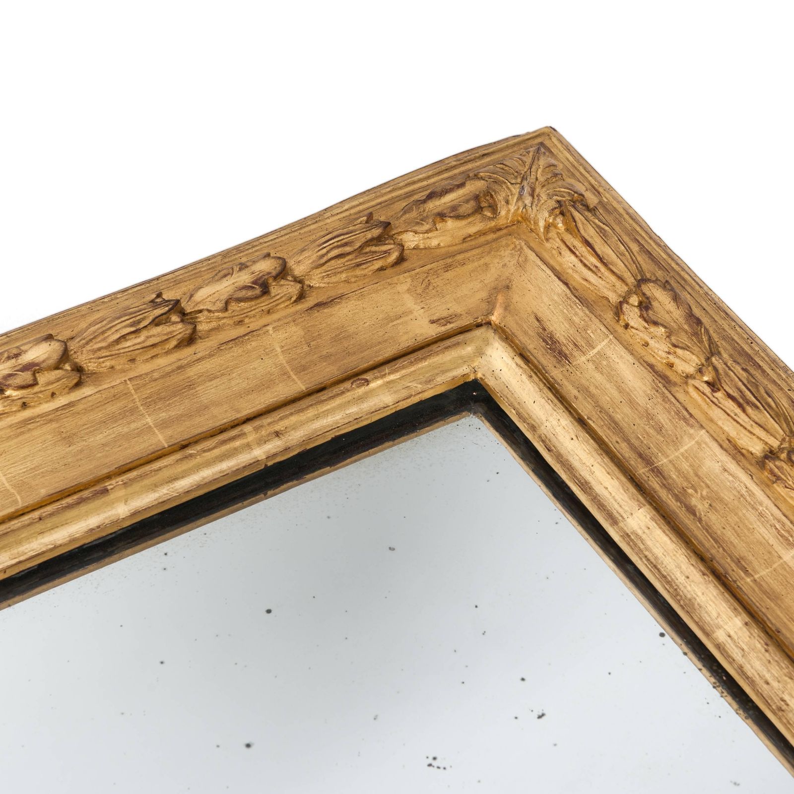 French Gilt Louis XVI Wall Mirror, 18th Century With Original Mercury Glass photo 4212.0