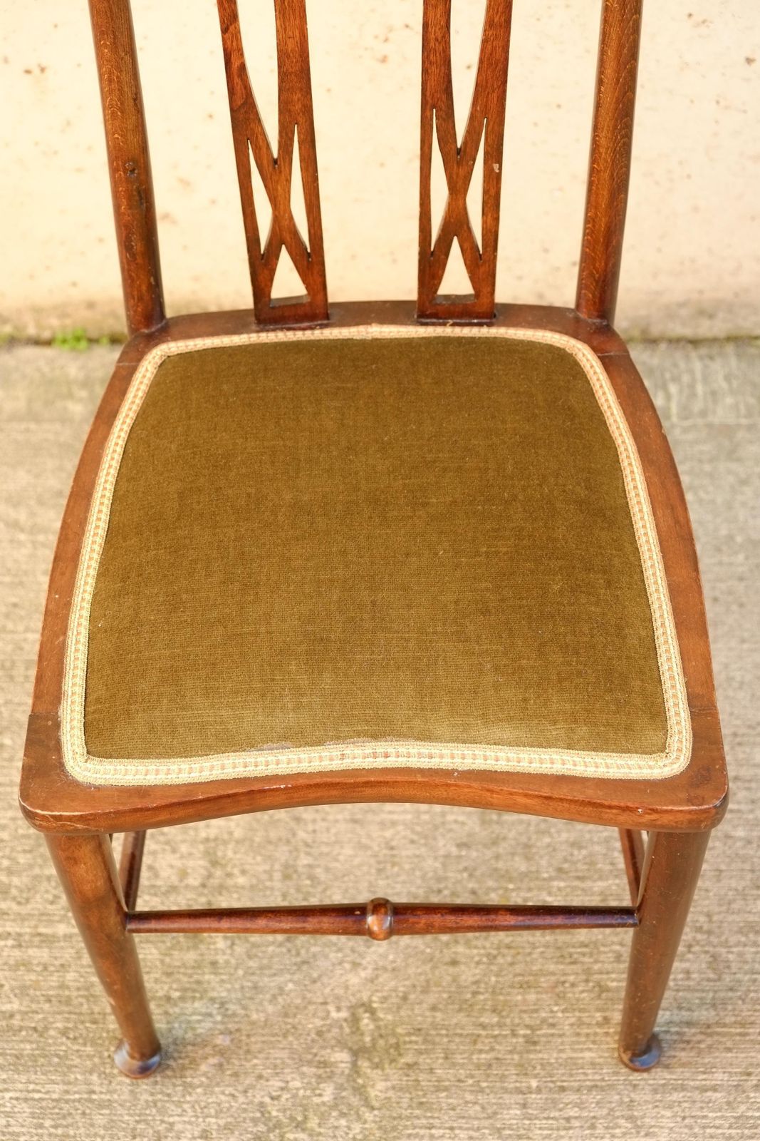 Exceptional English Inlaid Mahogany Arts & Crafts Side Chair Bedroom Chair photo buy