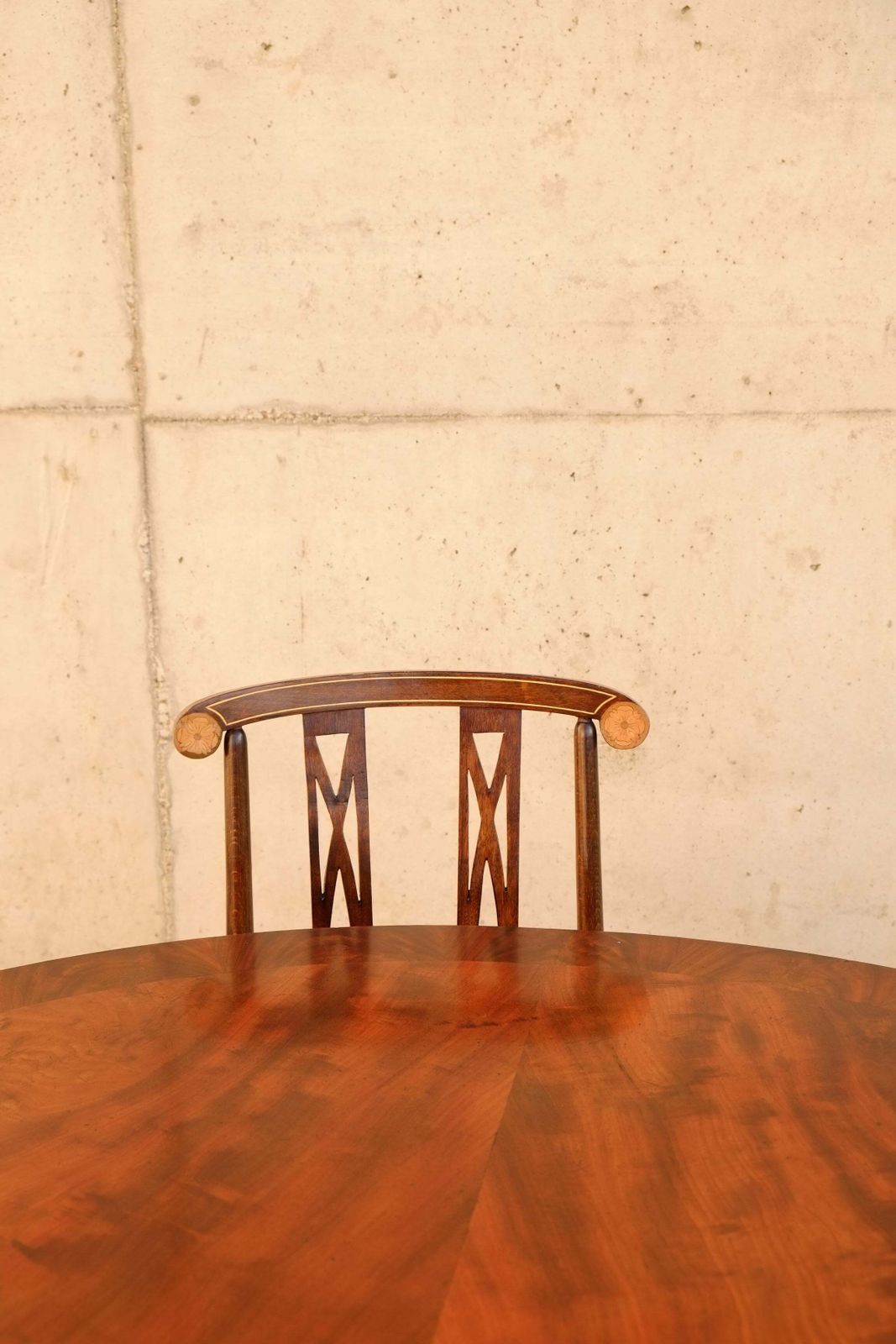 photo for sale Exceptional English Inlaid Mahogany Arts & Crafts Side Chair Bedroom Chair