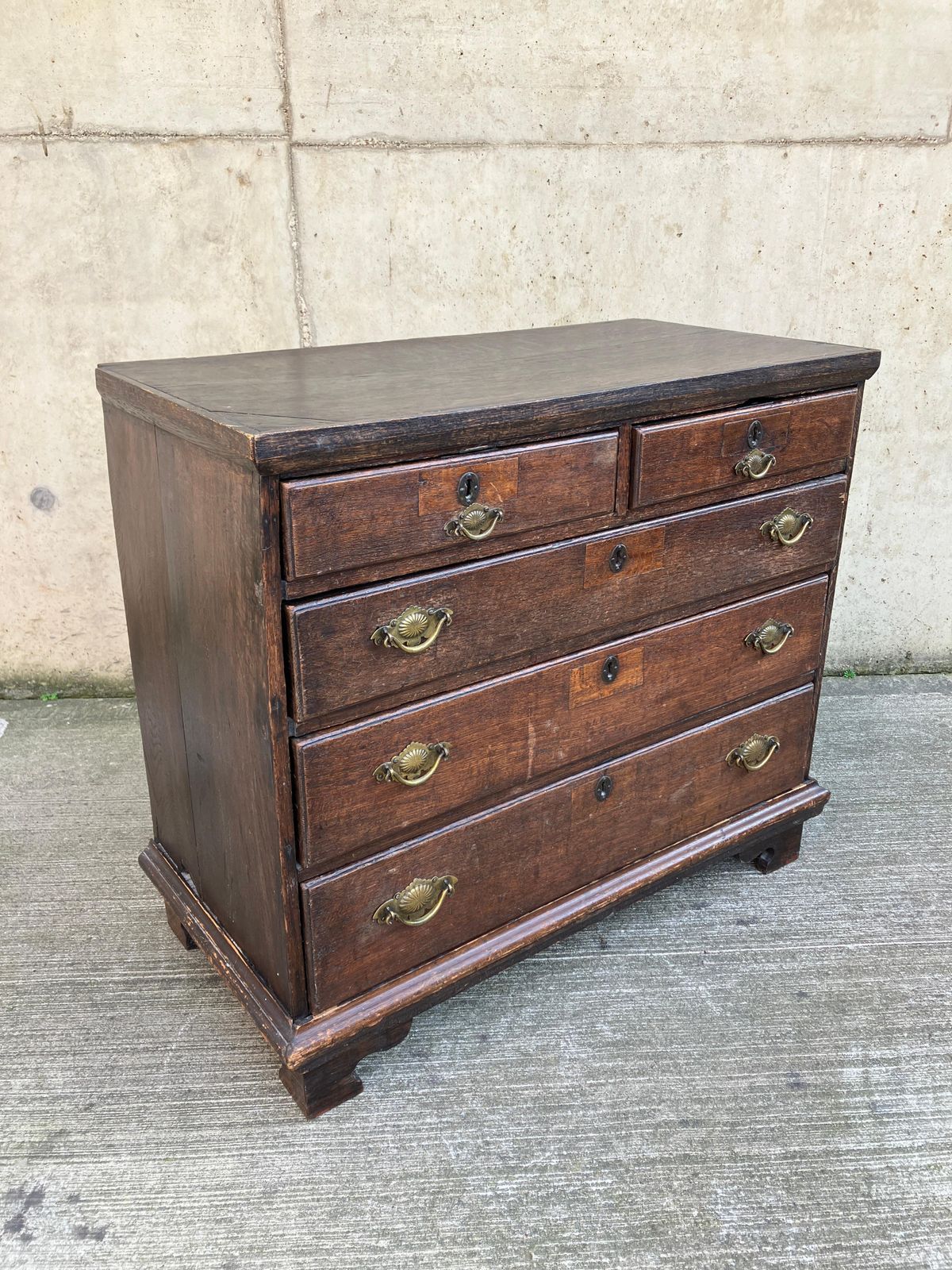 English Antique Chest Of Drawers In Oak photo for sale