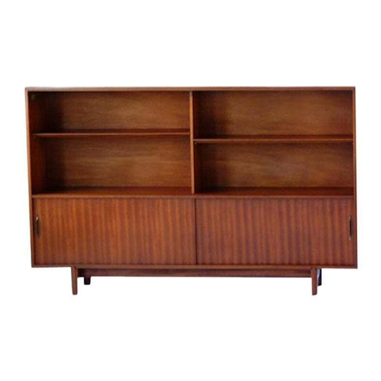 Mid Century Modern Sliding Glass Door Bookcase Cabinet Robert Heritage