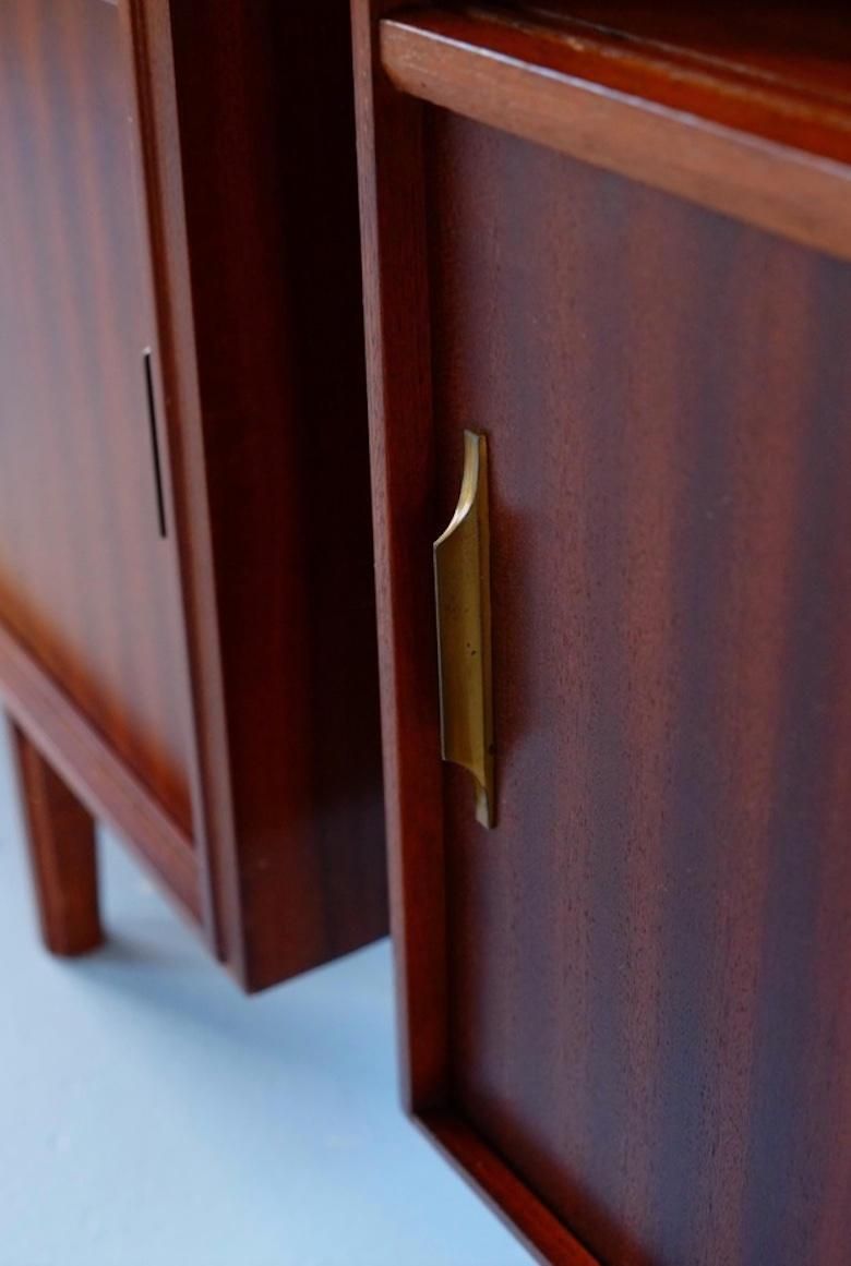 Mid Century Modern Sliding Glass Door Bookcase Cabinet Robert Heritage photo Furniture