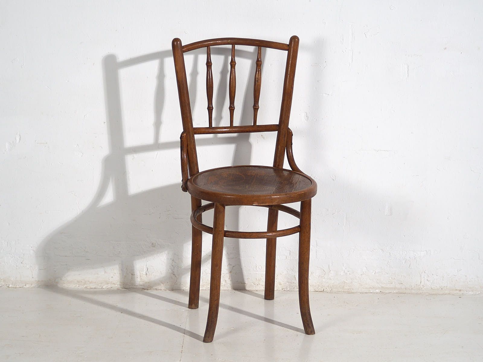 Antique Thonet Bentwood Chairs (C.1920). Set Of 4 Pieces #14 photo vintage