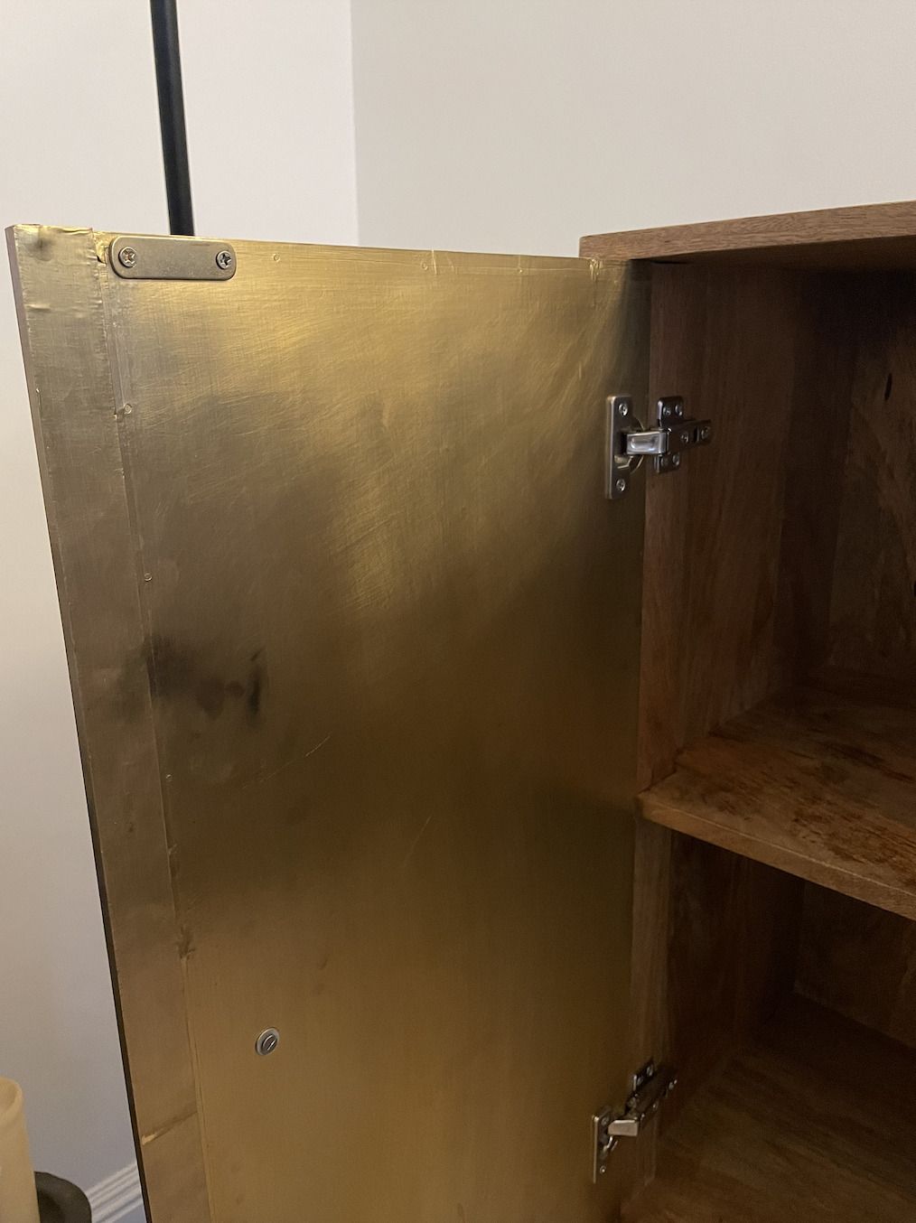 photo furniture Avant Garde Furniture   India Brass Geometric Bar Cabinet