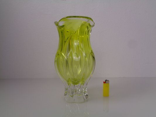 Czech Glass Vase By Josef Hospodka, 1960s photo Home Decor
