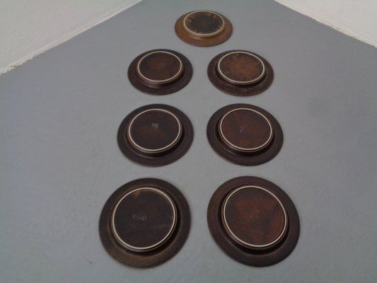Ruska Plates By Ulla Procope For Arabia, Set Of 7, Finland, 1960s , Set Of 7 photo furniture