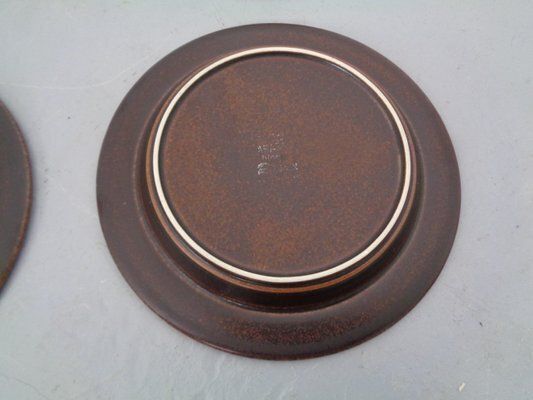Ruska Plates By Ulla Procope For Arabia, Set Of 7, Finland, 1960s , Set Of 7 photo Home Decor