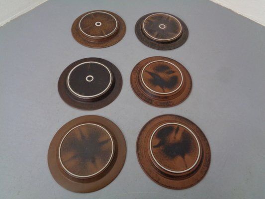Ruska Plates By Ulla Procope For Arabia, Set Of 6, Finland, 1960s , Set Of 6 photo Home Decor