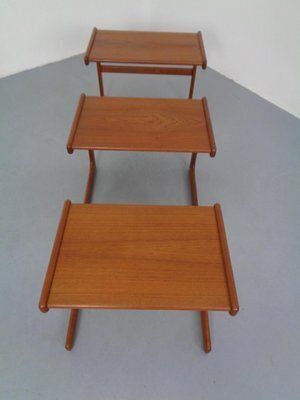 Danish Teak Nesting Tables From Salin Nyborg, 1960s, Set Of 3 photo vintage