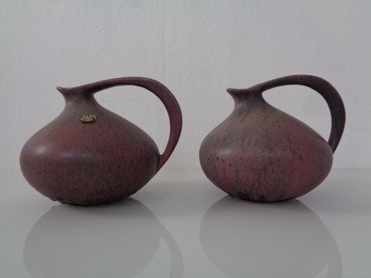 German 313 Ceramic Vases By Kurt Tschörner For Ruscha, 1960s, Set Of 2 photo for sale