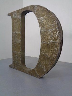 Large Industrial Letter D In Aluminum, 1960s photo 293.0