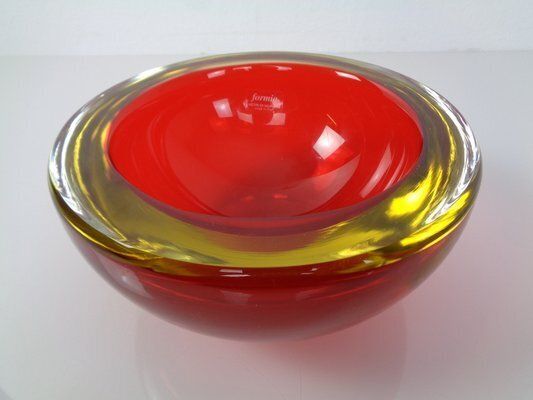 Large Formia Vetri Murano Bowl From Mian Giulano, Italy, 1960s