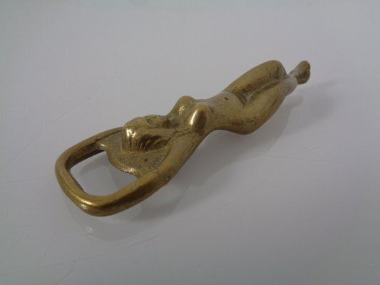 Nude Woman Bottle Opener In Brass, Germany, 1960s photo 184.0