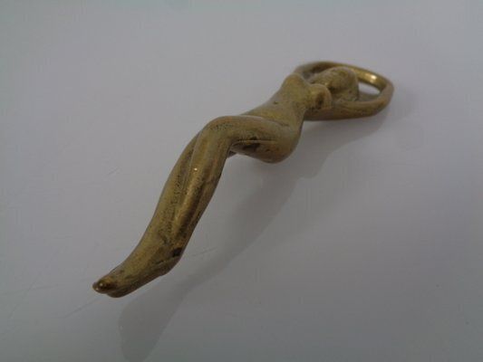 Nude Woman Bottle Opener In Brass, Germany, 1960s photo vinterior