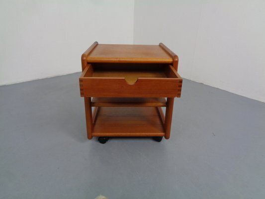 Small Rollable Teak Chest Of Drawers From Dyrlund, Denmark, 1970s photo furniture