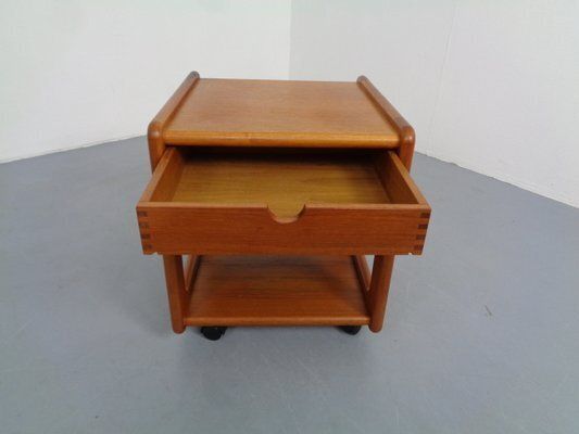 Small Rollable Teak Chest Of Drawers From Dyrlund, Denmark, 1970s photo Furniture