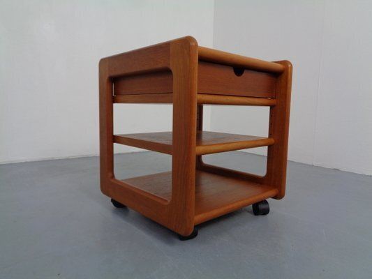 Small Rollable Teak Chest Of Drawers From Dyrlund, Denmark, 1970s photo 368.0