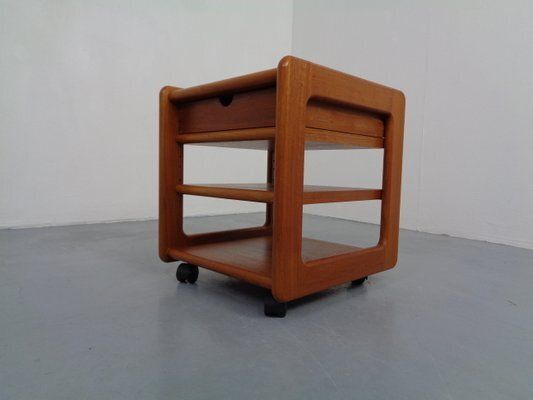 Small Rollable Teak Chest Of Drawers From Dyrlund, Denmark, 1970s photo vintage