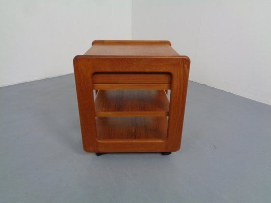 photo for sale Small Rollable Teak Chest Of Drawers From Dyrlund, Denmark, 1970s
