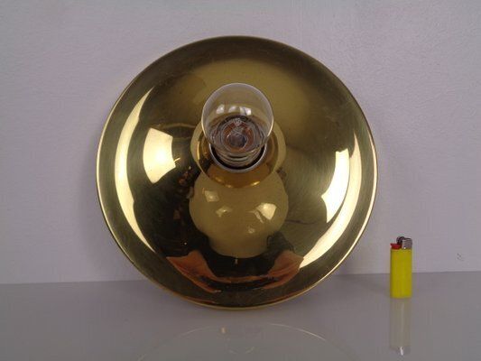 Space Age Golden Wall Lamp From Doria Leuchten, 1960s photo vinterior