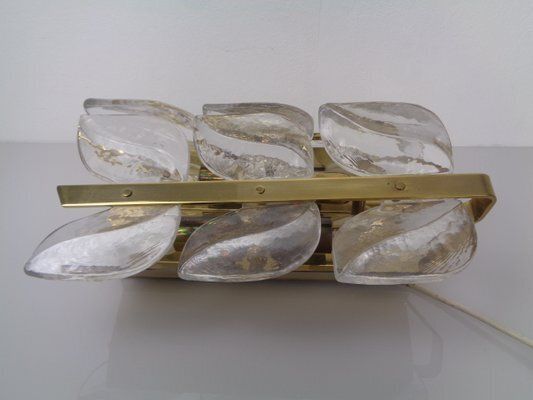 photo for sale Austrian Florida Glass And Brass Sconce By J.T. Kalmar For Kalmar Franken Kg, 1960s
