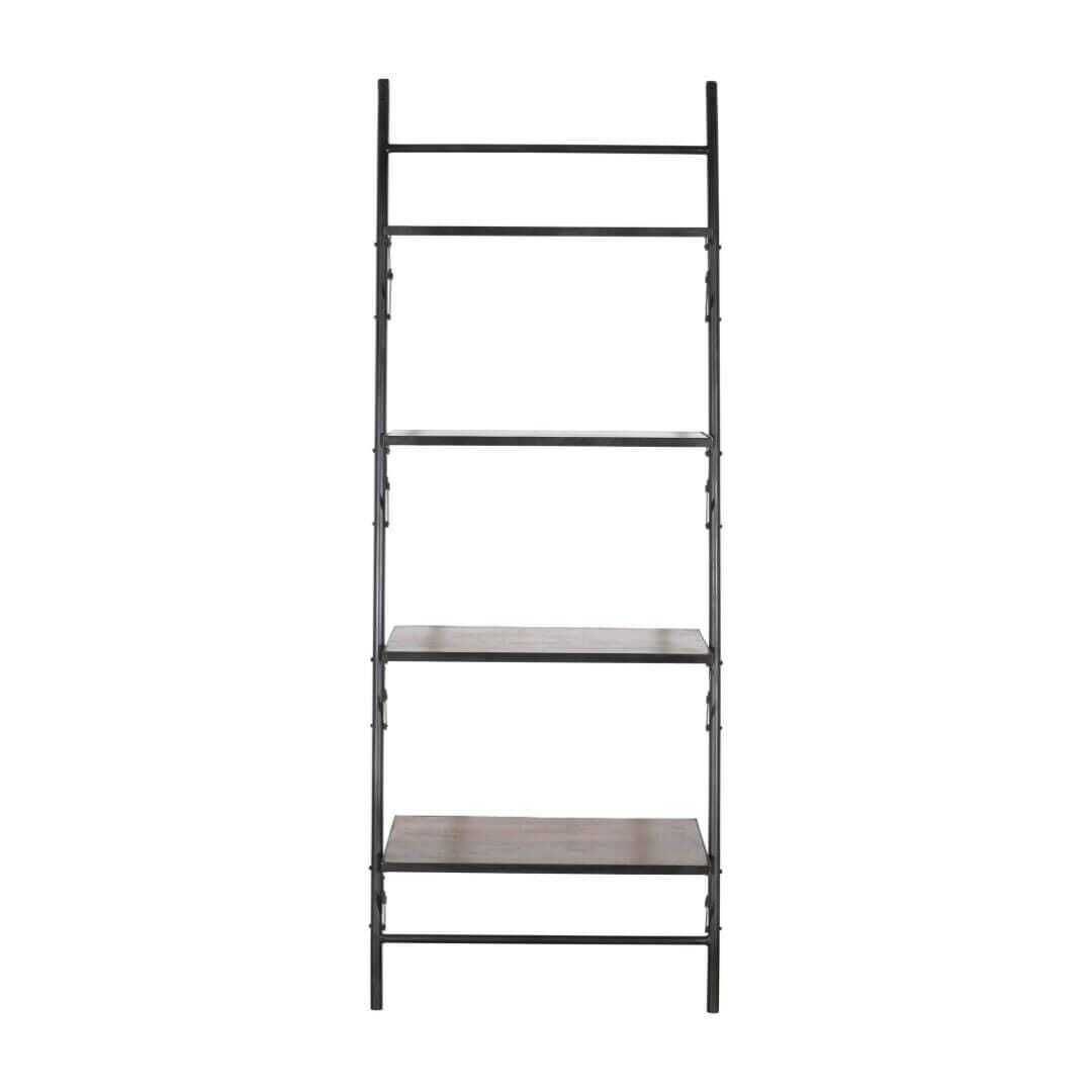 Vintage Iron & Hardwood Collapsible Leaning Wall Shelves – Artisan Made photo for sale