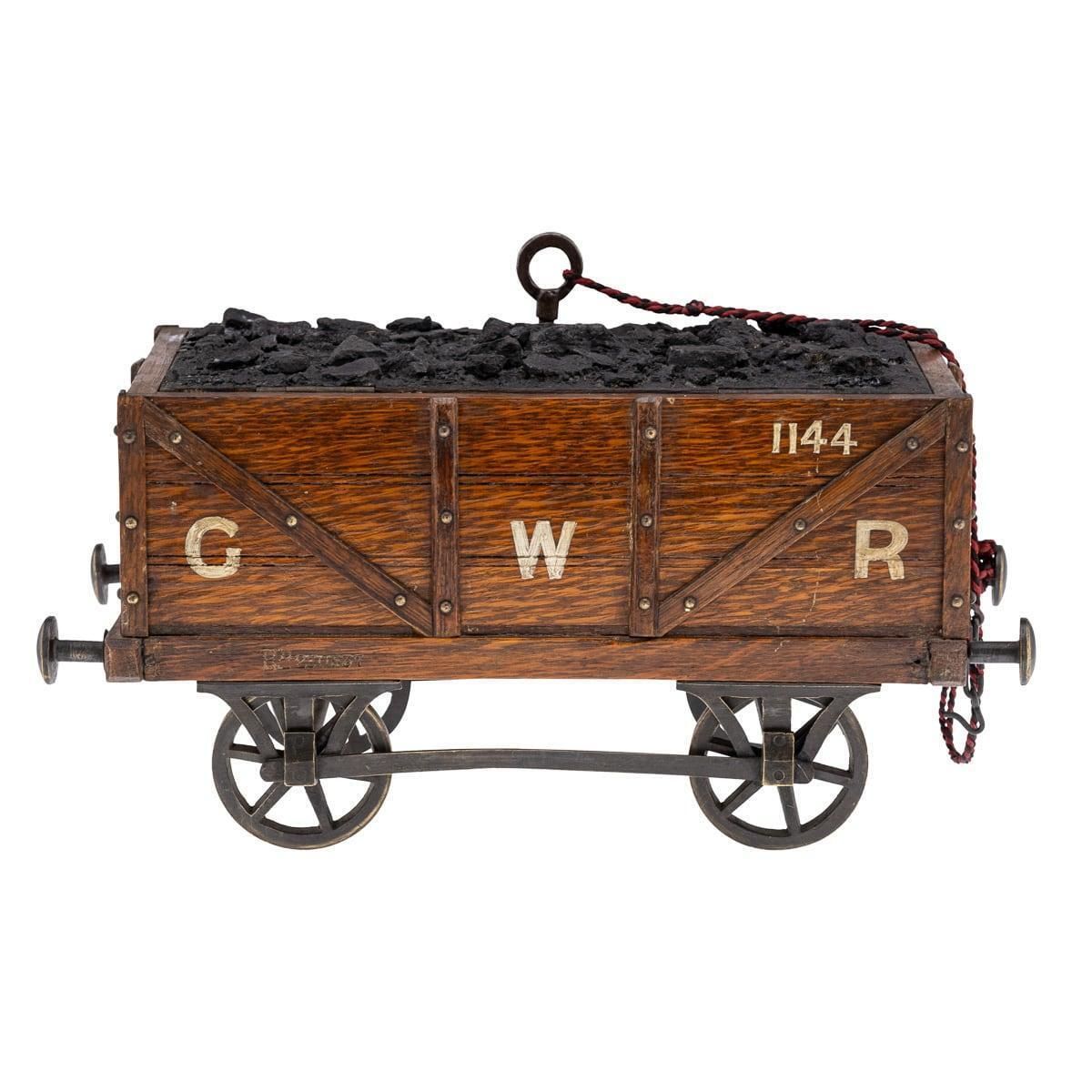 Antique 20th Century Edwardian Oak Gwr Railway Locomotive Tender Box C.1900 photo 1430.0