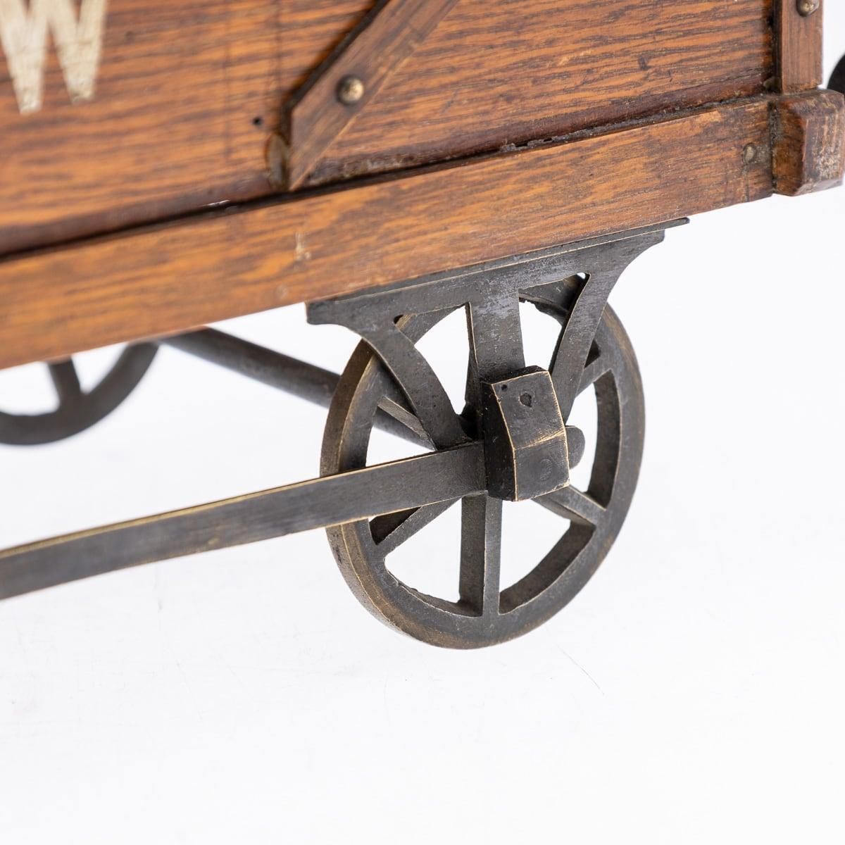 photo vinterior Antique 20th Century Edwardian Oak Gwr Railway Locomotive Tender Box C.1900