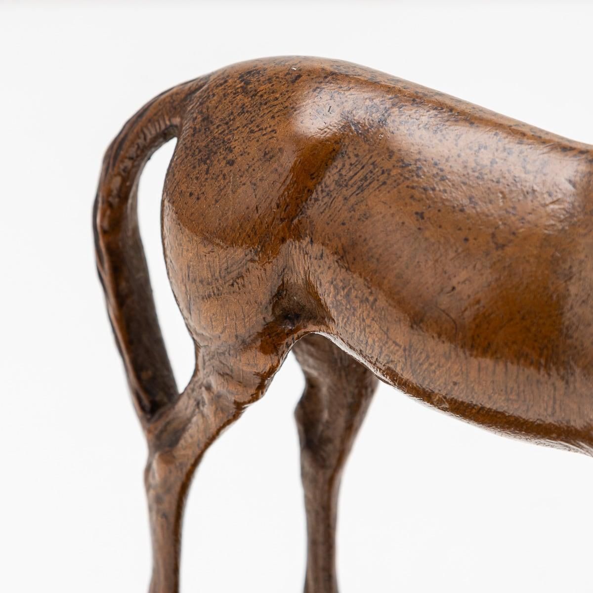 1430.0 Antique 20th Century Victorian English Carved Walnut Horse C.1900 photo
