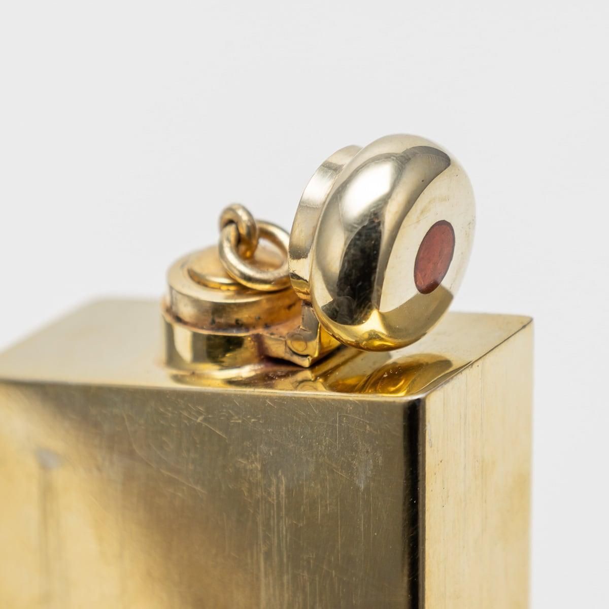 photo buy 20th Century English 22k Gold Plated Silver Perfume Bottle Box, William Hornby