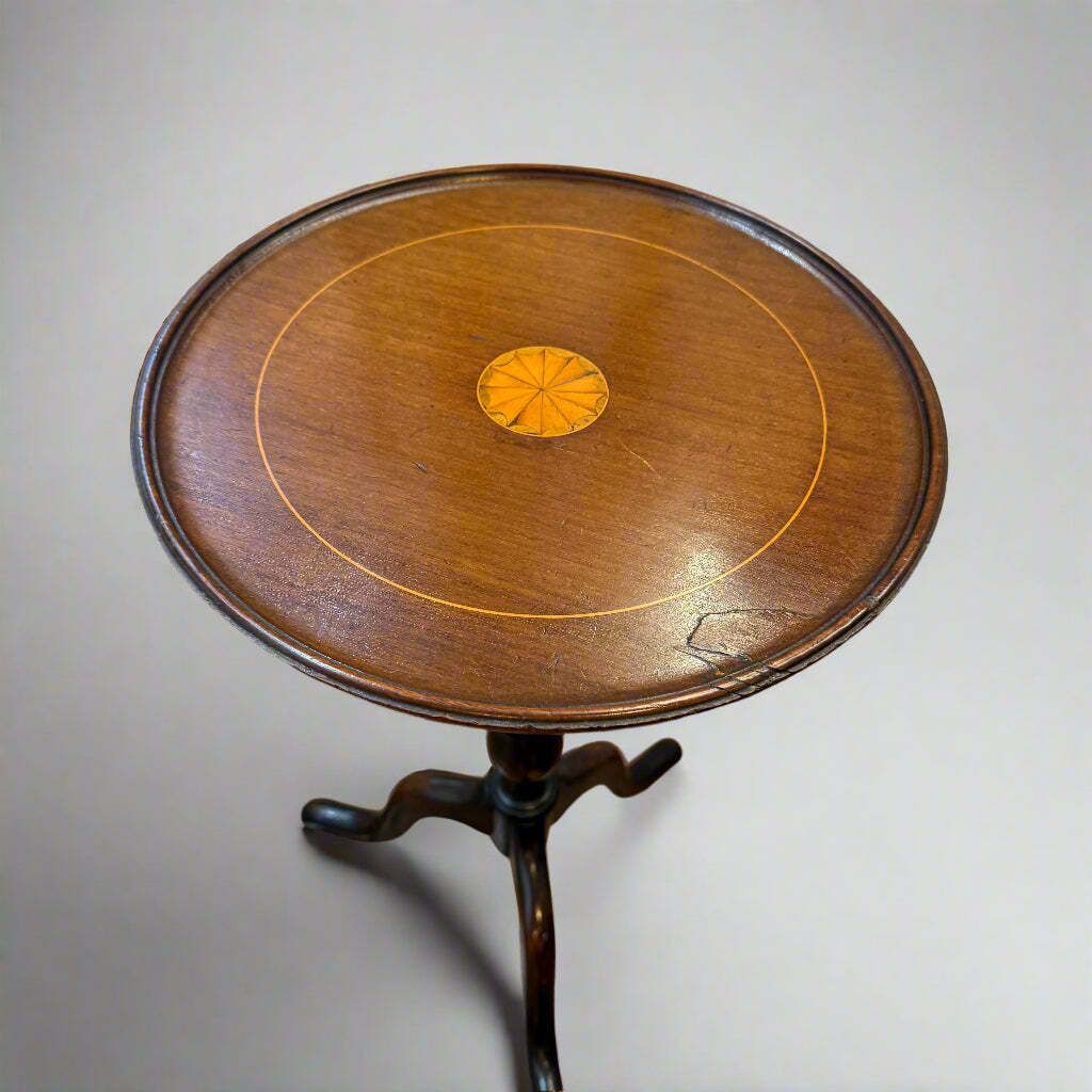 Edwardian Wine Table Inlaid With Satinwood And Boxwood Circa 1900 photo furniture