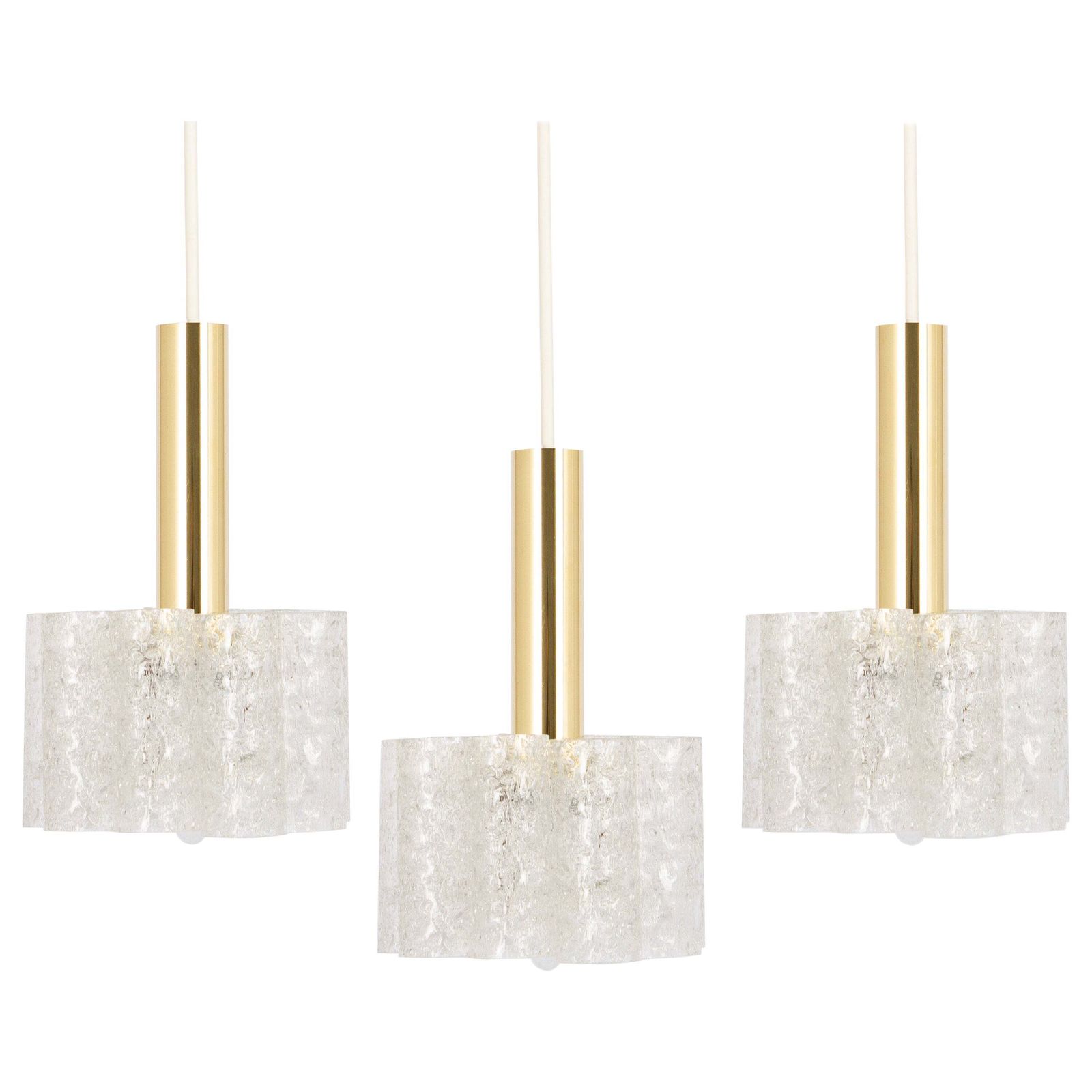 1 Of 3 Petite Murano Tubes Pendant Lights By Doria, 1970s