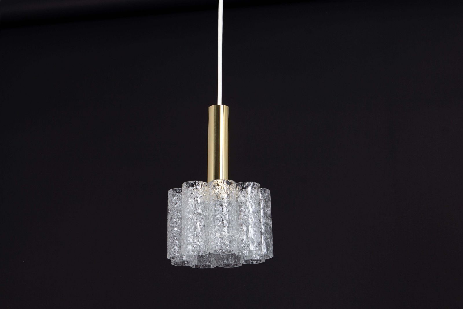 1 Of 3 Petite Murano Tubes Pendant Lights By Doria, 1970s photo vinterior
