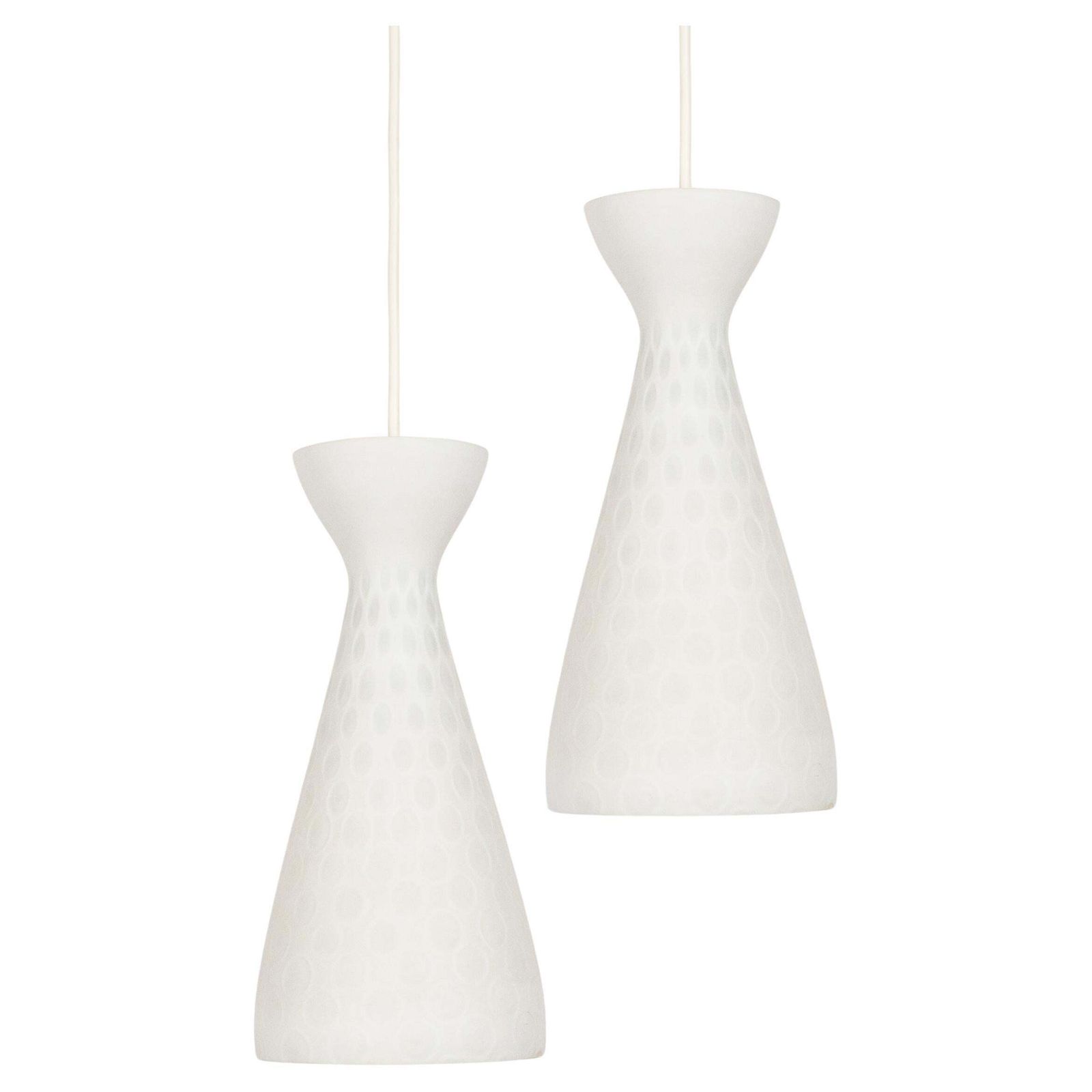 1 Of 2 Petite Pendant Lights By Gangkofner, Peill & Putzler, Germany, 1950s