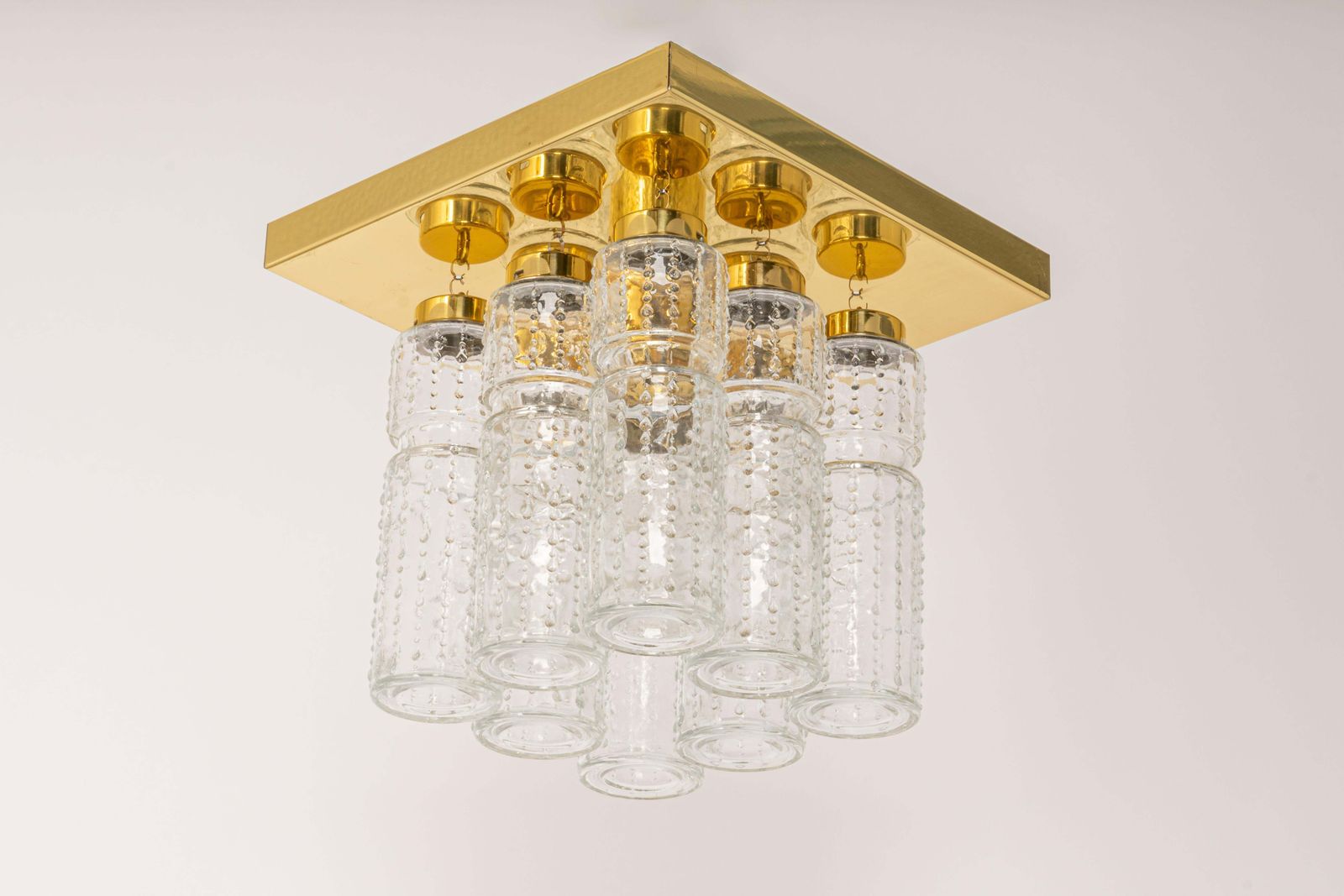 1 Of 3 Small Limburg Glass Flush Mount, Germany, 1970s photo furniture