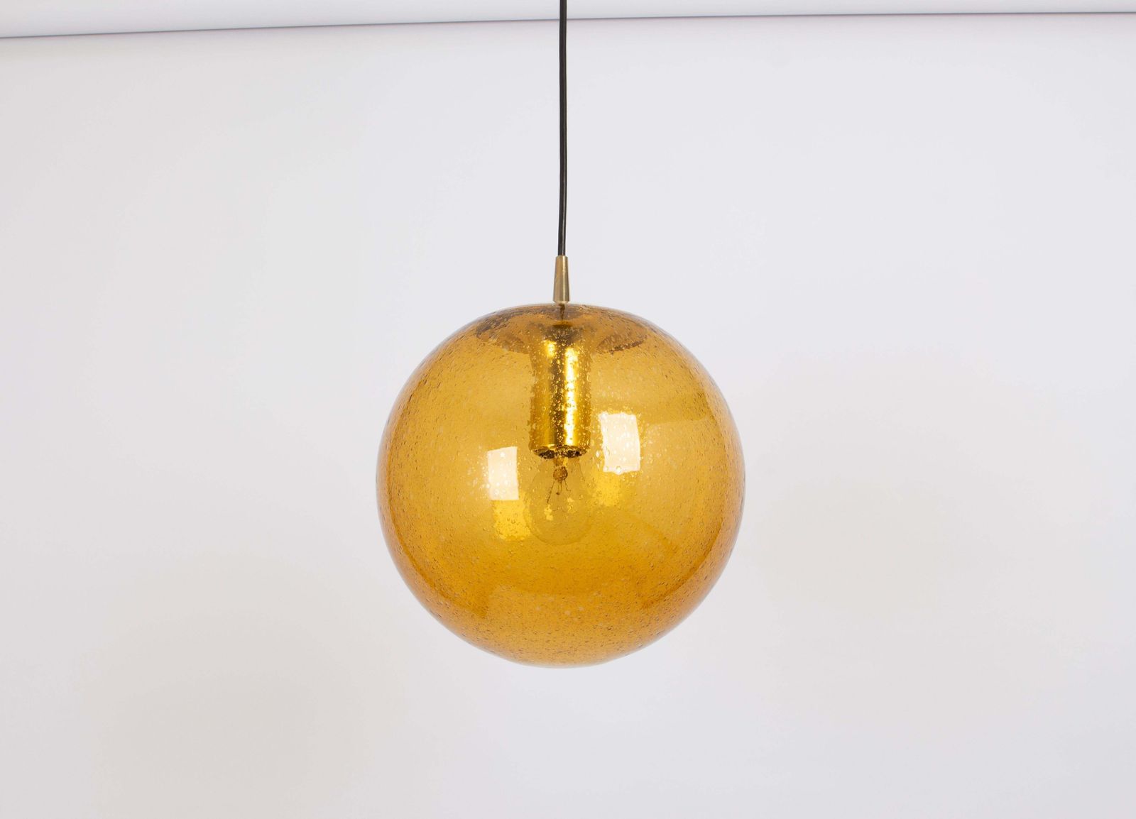 1 Of 7 Large Glass Pendant Light By Peill & Putzler, Germany, 1970s photo buy
