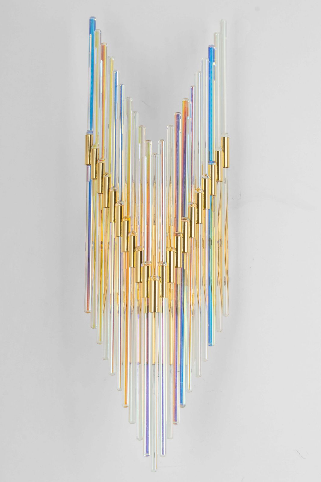 1 Of 3 Crystal Glass Rods Wall Sconces, Germany, 1970s photo furniture