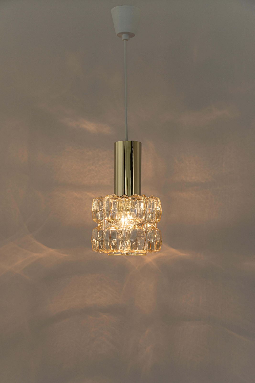 photo for sale 1 Of 2 Petite Amber Glass Pendant By Limburg, Germany, 1970s