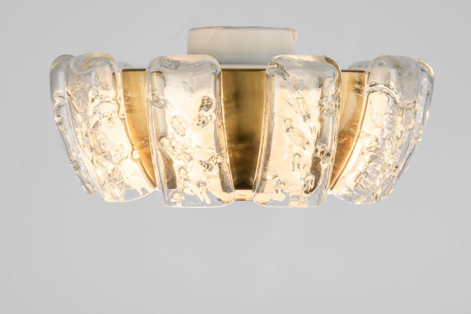 1 Of 3 Petite Stunning Murano Glass Flushmount By Doria, Germany, 1960s photo buy