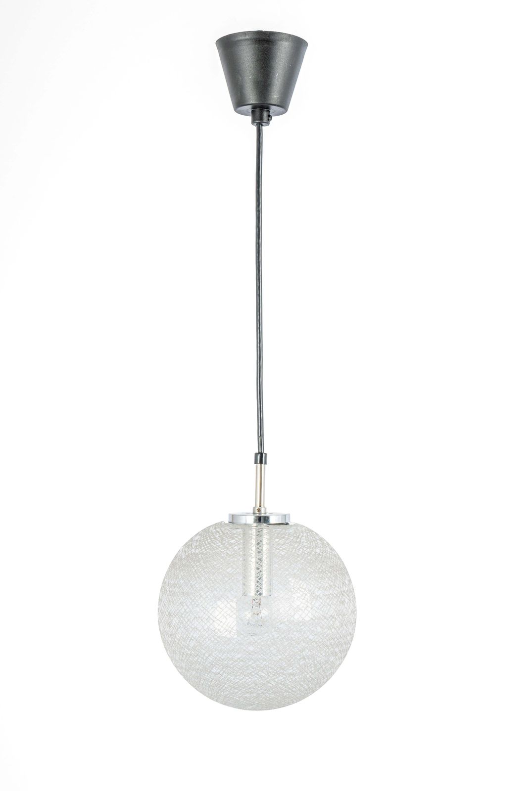 1 Of 12 Petite Limburg Chrome With Glass Ball Pendant, Germany, 1970s photo furniture