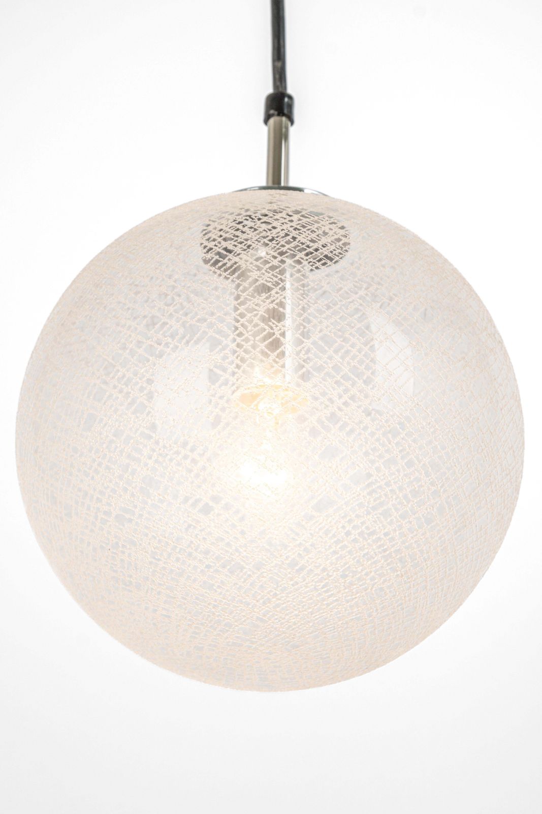1 Of 12 Petite Limburg Chrome With Glass Ball Pendant, Germany, 1970s photo vinterior
