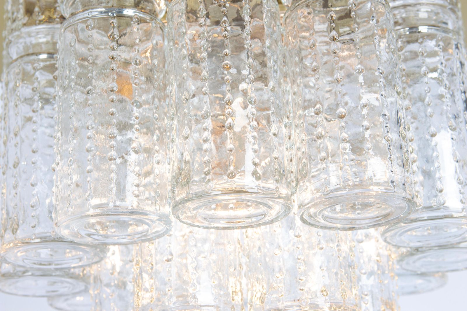 1 Of 5 Large Limburg Glass Flush Mount, Germany, 1970s photo for sale