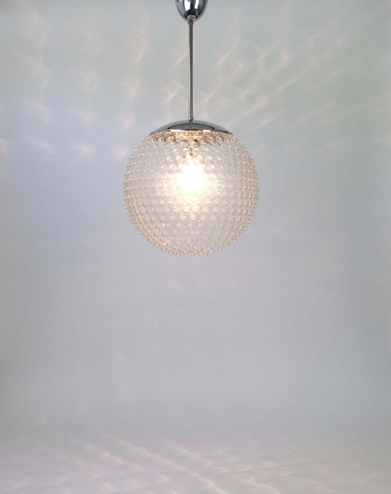 Rare Designer Glass Pendant Lamp By Rolf Krüger For Staff, Germany, 1970s photo Lighting