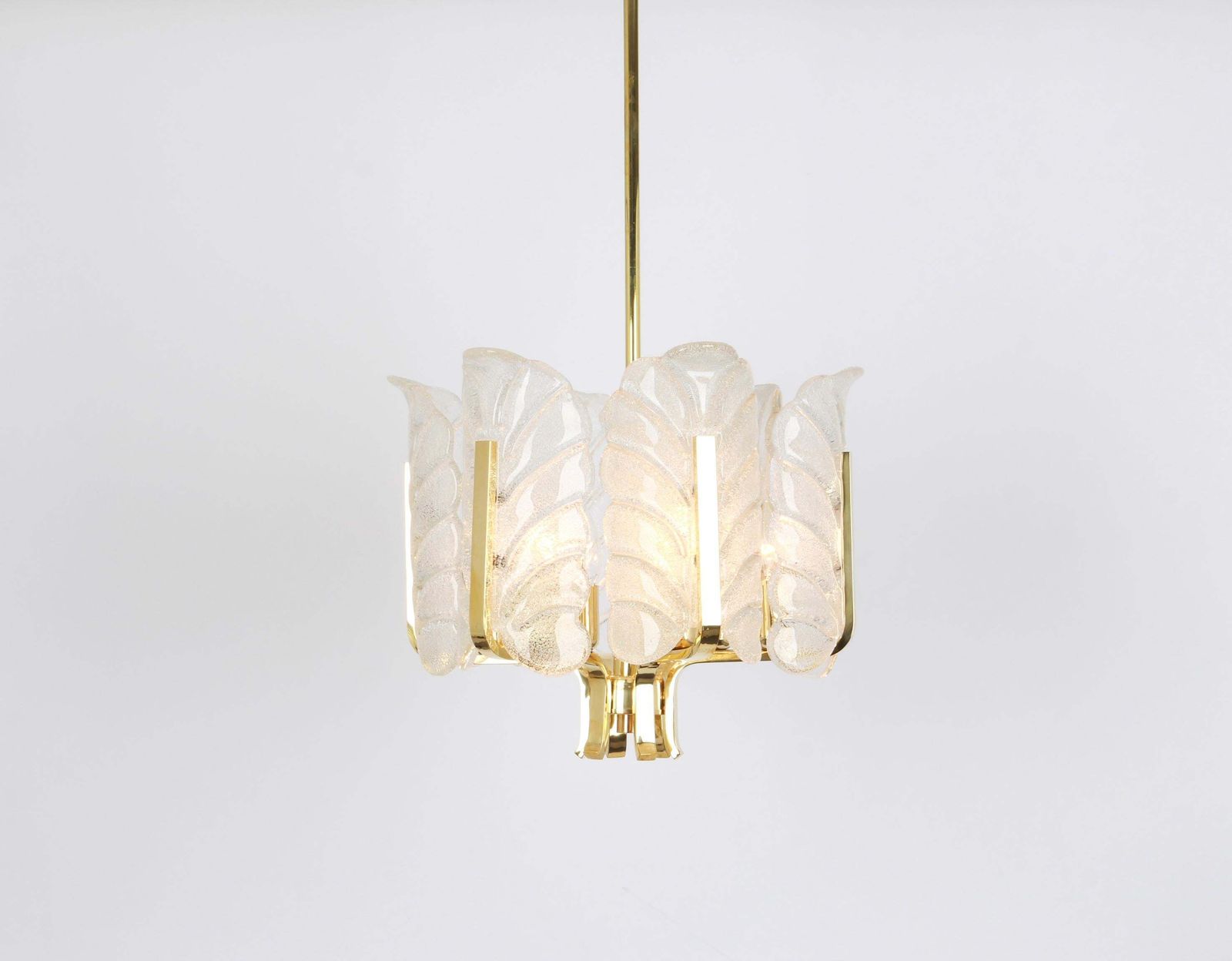 1 Of 2 Stunning Carl Fagerlund Chandelier Murano Glass Leaves, 1960s photo 817.0