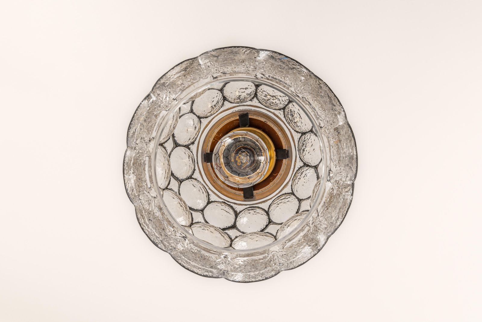 Lighting 1 Of 4 Petite Iron And Clear Glass Pendant Lights By Limburg, Germany, 1960s photo