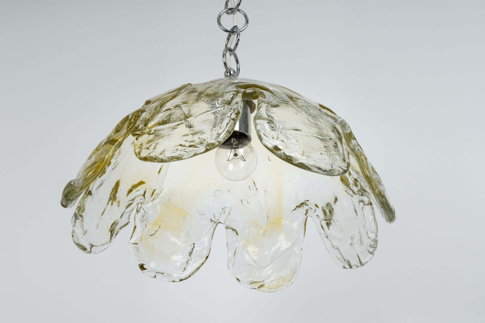 1 Of 2 Murano Glass Pendant Light Designed By Kaiser, Germany, 1960s photo for sale