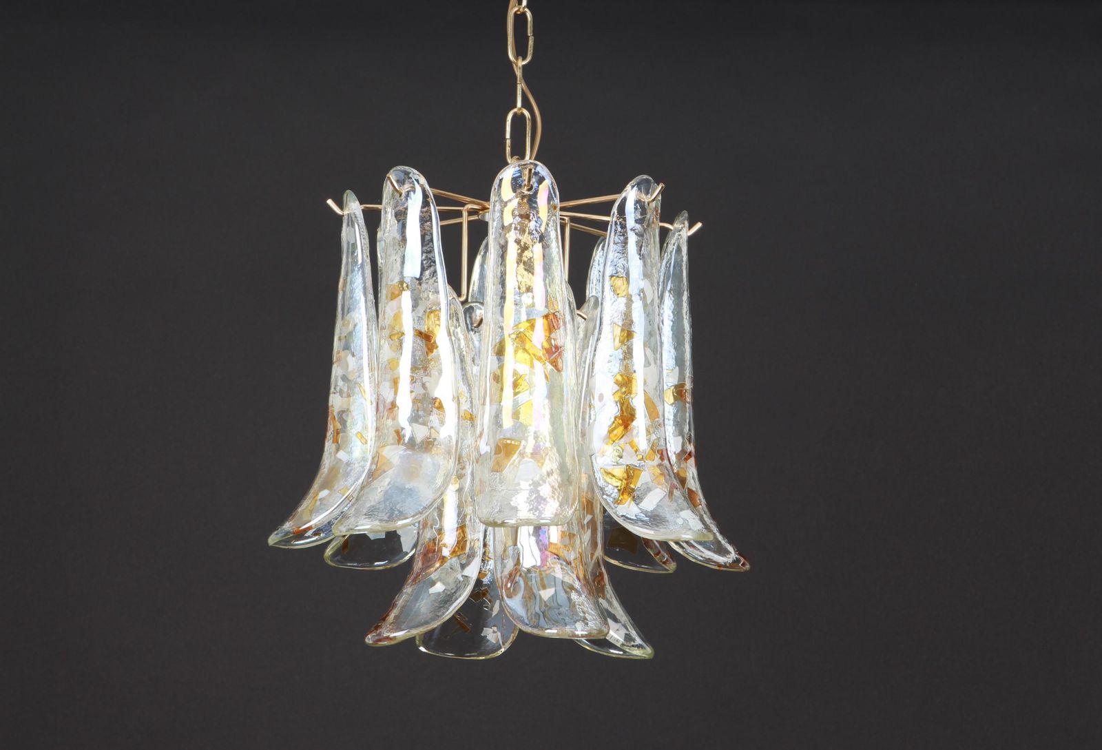 Murano Glass Chandelier Designed By Carlo Nason For Mazzega, 1970s photo vintage