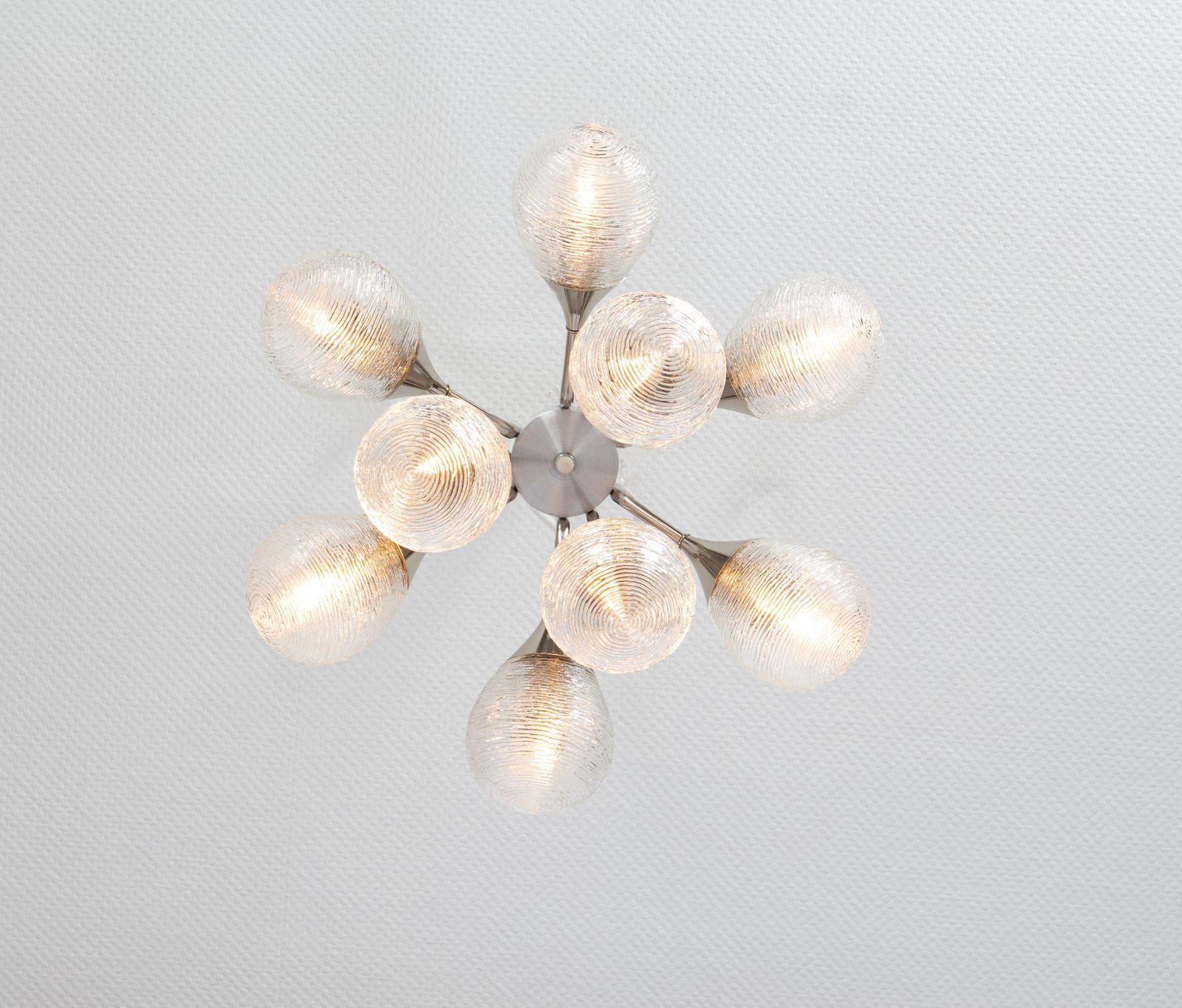 Stunning Kaiser Sputnik Glass Globes Chandelier, Germany, 1970s photo buy